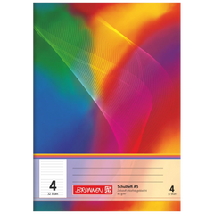 Schulheft | A5, Lineatur 4, 32 Blatt, mehrfarbig