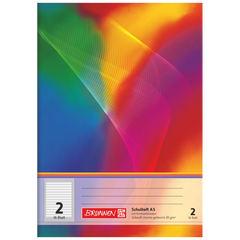 Schulheft | A5, Lineatur 2, 16 Blatt, mehrfarbig