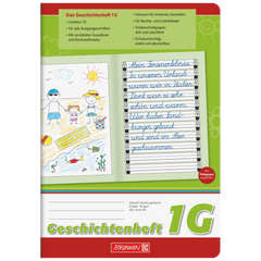 Geschichtenheft | A5, Lineatur 1G, 16 Blatt, grün