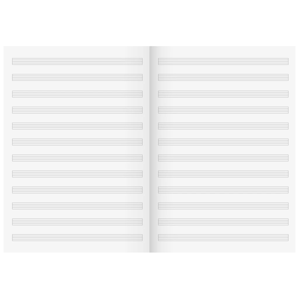 Notenheft Recycling | A4, Lineatur 14, 8 Blatt, grün/grau