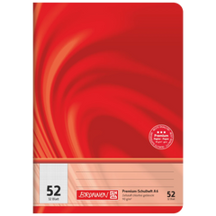 Schulheft Premium Vivendi | A6, Lineatur 52, 32 Blatt, rot