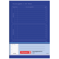 Hausaufgabenheft | A5, 48 Blatt, blau