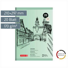 Zeichenblock | A4, 20 Blatt, grün