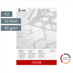 Entwurfblock | A3, 50 Blatt, weiß