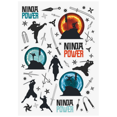 Ausmalheft Ninja Power | 32 Blatt, petrol/schwarz
