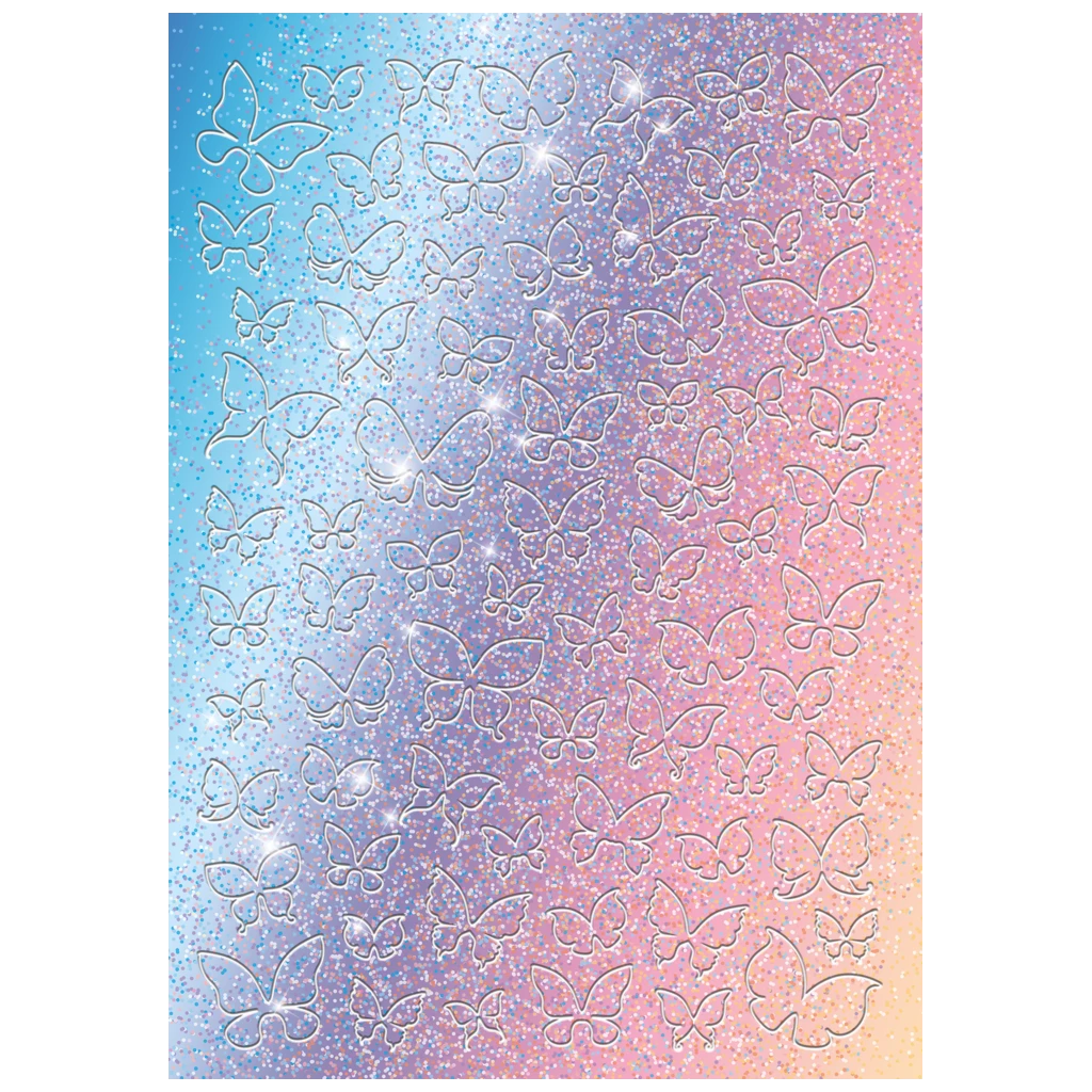 Ausmalheft Magic Butterfly | 32 Blatt, rosarot/lila