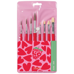 Schulpinsel-Set Fruity Love | rot, 8 Pinsel