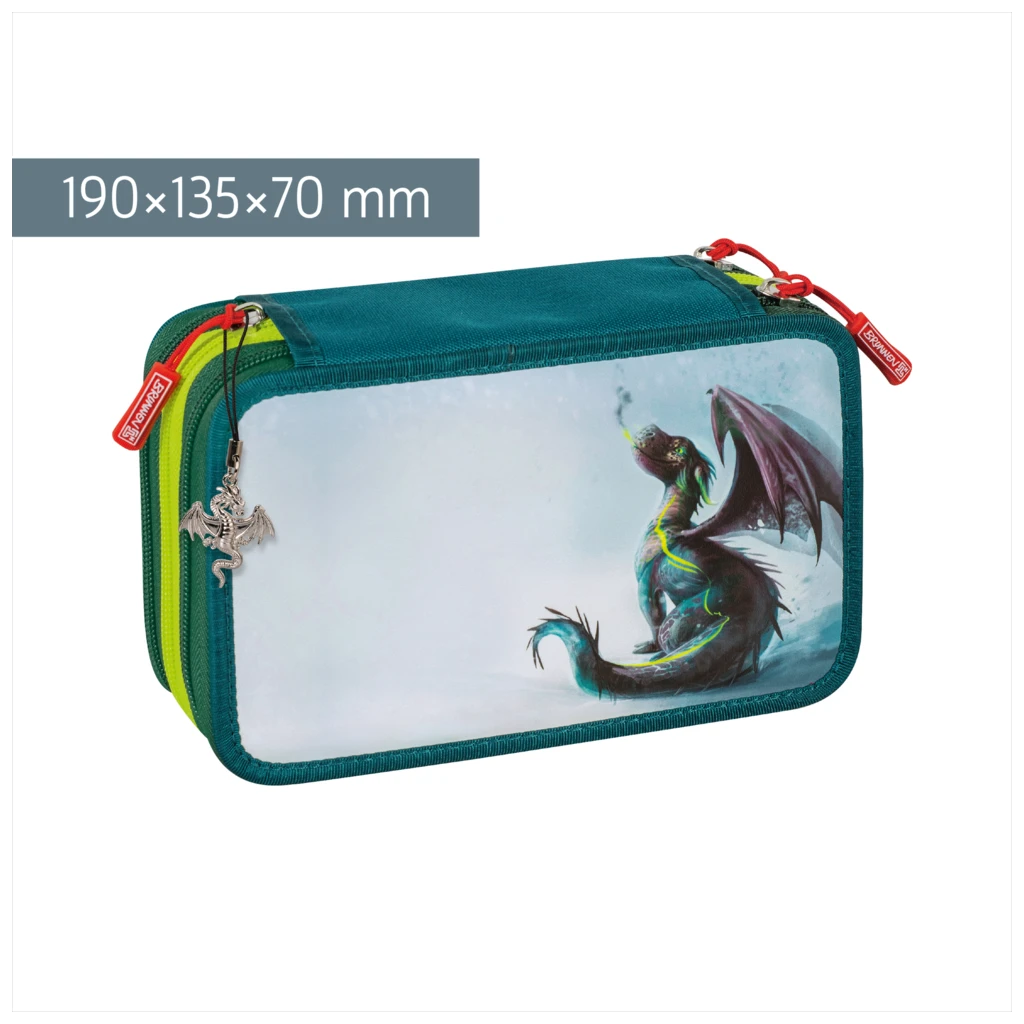 Federmäppchen Drago | 3 Reißverschlüsse, blau