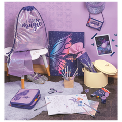 Brustbeutel Magic Butterfly | rosarot/lila