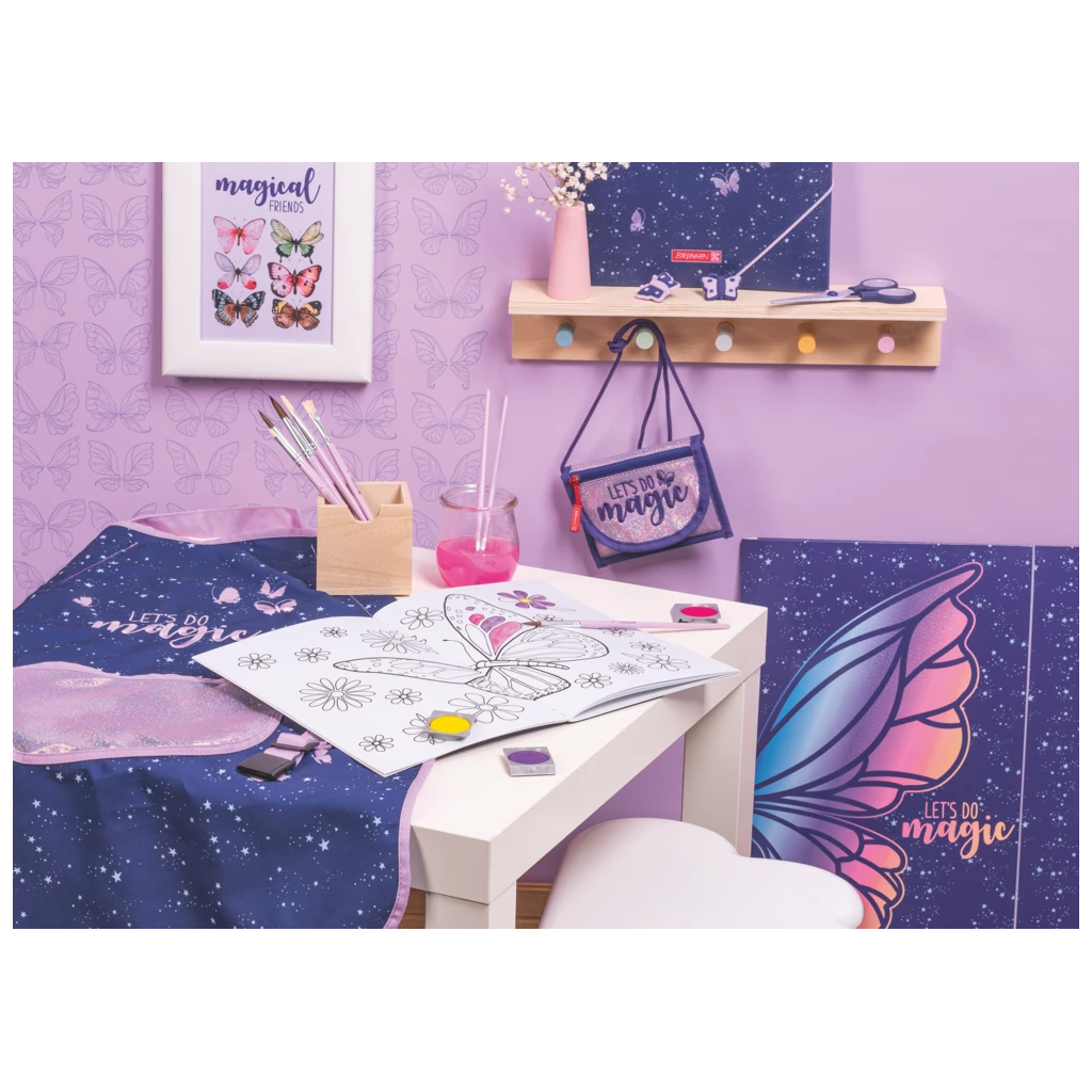 Brustbeutel Magic Butterfly | rosarot/lila