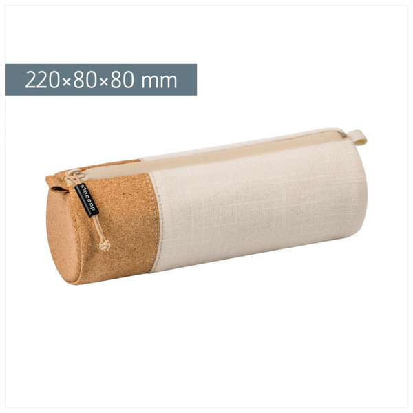 Schlampermäppchen s'maepp M „Linen“ | creme/braun