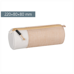Schlampermäppchen s'maepp M „Jute“ | weiß/hellbraun
