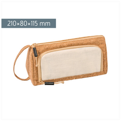Schlampermäppchen s'maepp L „Cork“ | creme/braun