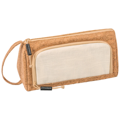 Schlampermäppchen s'maepp L „Cork“ | creme/braun