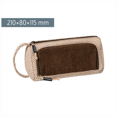 Schlampermäppchen s'maepp L „Vintage Love“ | braun/natur hell