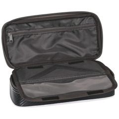 Schlampermäppchen s'maepp XL „Carbon“ | 1 Klappe(n), schwarz/silber