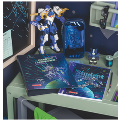 Schlampermäppchen s'maepp XL Robot Heroes | 1 Klappe(n), dunkelblau