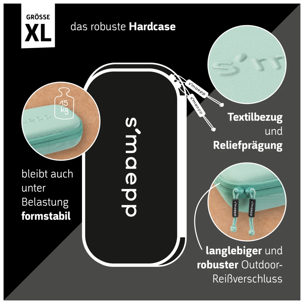 Schlampermäppchen s'maepp XL Hardcase Colour Code | 1 Klappe(n), azur