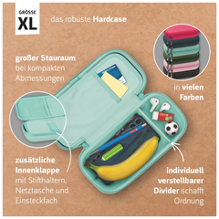 Schlampermäppchen s'maepp XL Hardcase Colour Code | 1 Klappe(n), azur