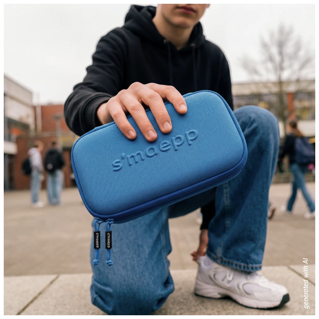 Schlampermäppchen s'maepp XL Hardcase Colour Code | 1 Klappe(n), azur