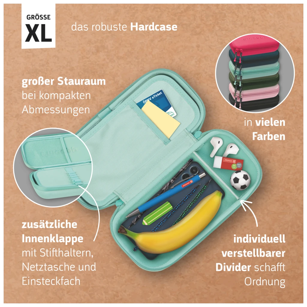 Schlampermäppchen s'maepp XL Hardcase Colour Code | 1 Klappe(n), onyx
