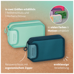 Federmäppchen s'maepp „Sweet Unicorn“ | 3 Reißverschlüsse, mehrfarbig, pastell