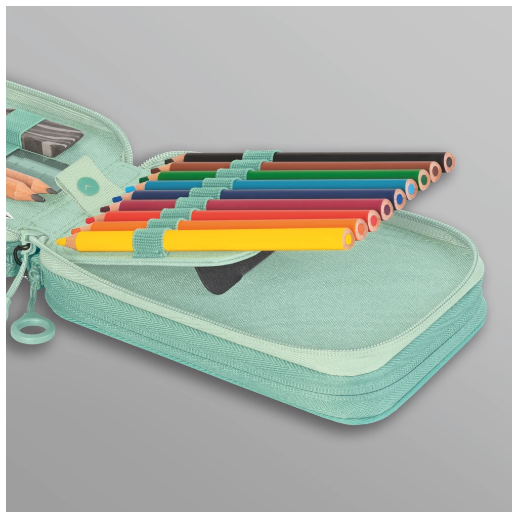 Federmäppchen s'maepp Colour Code | 3 Reißverschlüsse, mint
