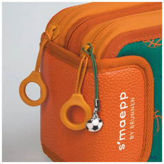 Federmäppchen s'maepp Sporty Animals | 3 Reißverschlüsse, grün/mehrfarbig