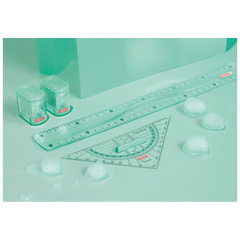 Geometrie-Dreieck Colour Code bruchsicher | 16 cm, mit Griff, mint
