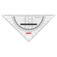 Geometrie-Dreieck Colour Code bruchsicher | 16 cm, mit Griff, onyx
