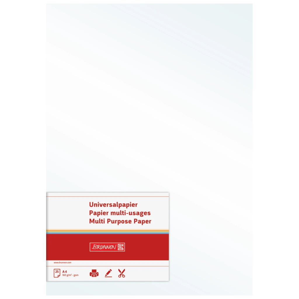 Multifunktionspapier Universalpapier | A4, 160 g/m², perlweiß, 25 Blatt