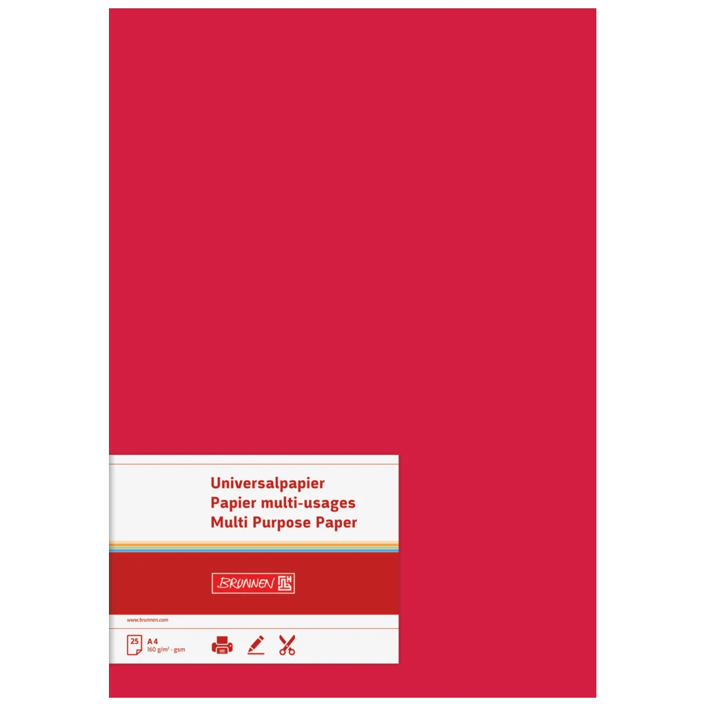 Multifunktionspapier Universalpapier | A4, 160 g/m², mittelrot, 25 Blatt