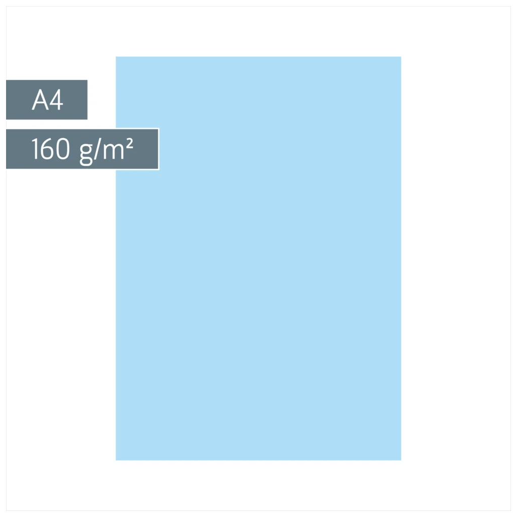 Multifunktionspapier Universalpapier | A4, 160 g/m², hellblau, 25 Blatt