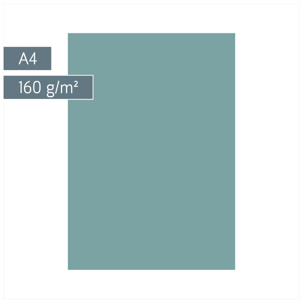 Multifunktionspapier Universalpapier | A4, 160 g/m², petrol, 25 Blatt