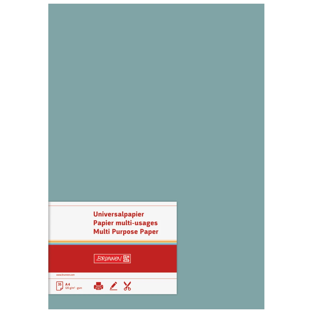 Multifunktionspapier Universalpapier | A4, 120 g/m², petrol, 35 Blatt