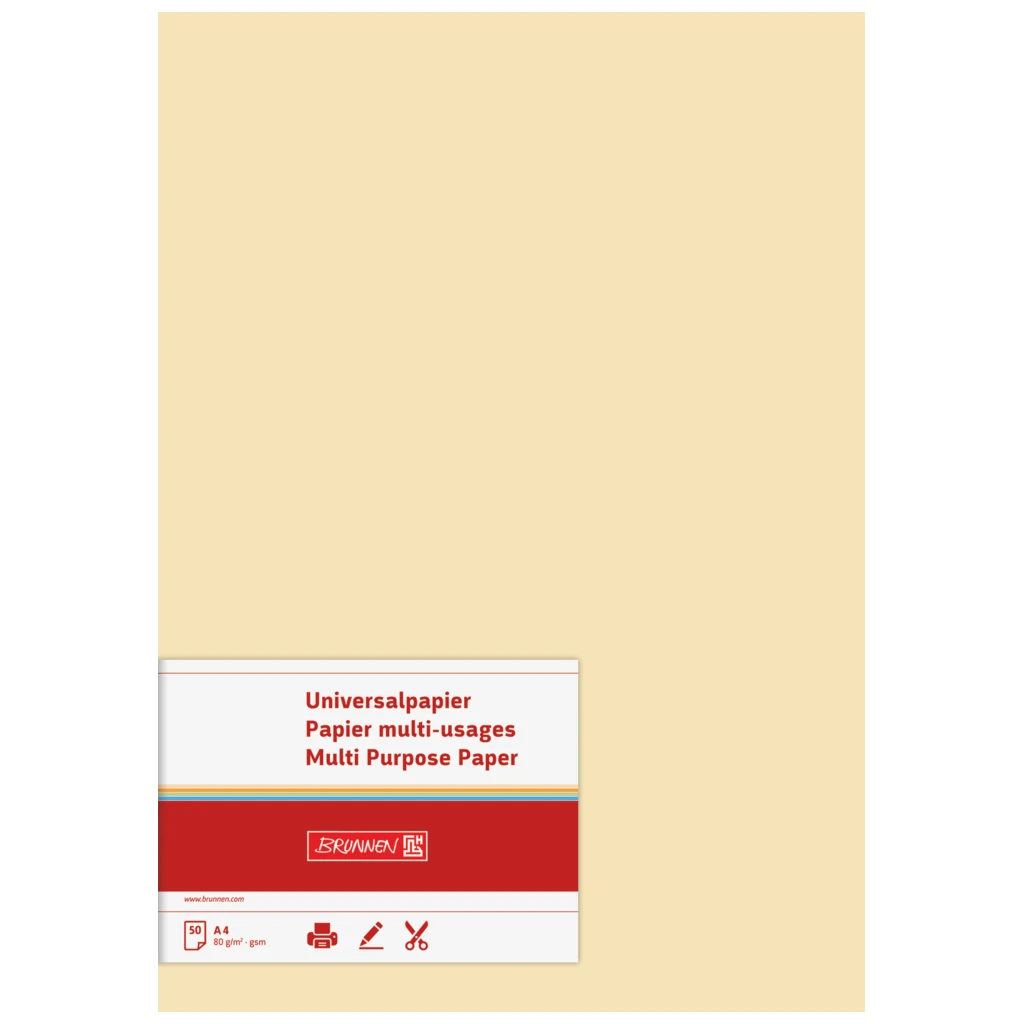 Multifunktionspapier Universalpapier | A4, 80 g/m², chamois, 50 Blatt