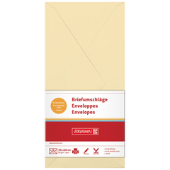 Briefumschläge Universalpapier | DIN lang, 80 g/m², chamois, 10 Stück