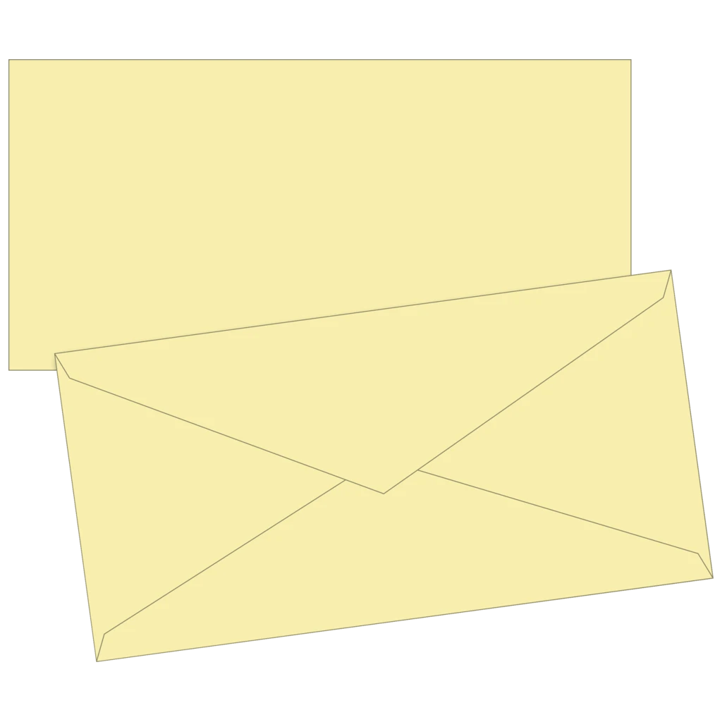 Briefumschläge Universalpapier | DIN lang, 80 g/m², hellgelb, 10 Stück