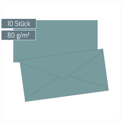 Briefumschläge Universalpapier | DIN lang, 80 g/m², petrol, 10 Stück