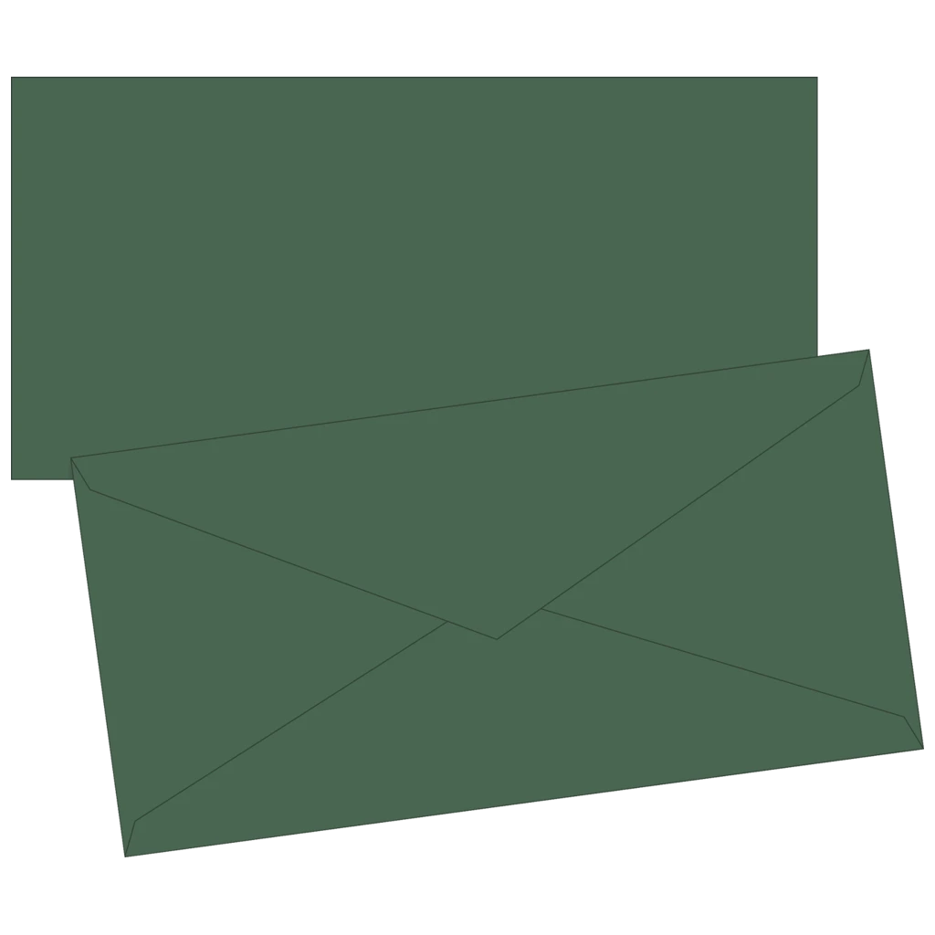 Briefumschläge Universalpapier | DIN lang, 80 g/m², moosgrün, 10 Stück