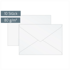 Briefumschläge Universalpapier | C6, 80 g/m², perlweiß, 10 Stück