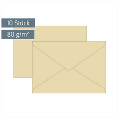 Briefumschläge Universalpapier | C6, 80 g/m², chamois, 10 Stück