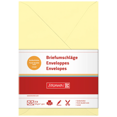 Briefumschläge Universalpapier | C6, 80 g/m², hellgelb, 10 Stück