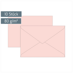 Briefumschläge Universalpapier | C6, 80 g/m², rosé, 10 Stück