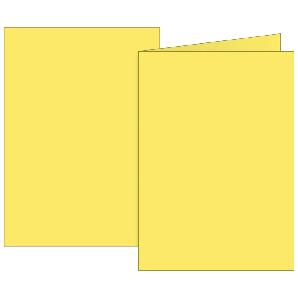 Klappkarten Universalpapier | A6, 105×150 mm, 160 g/m², gelb, 10 Stück