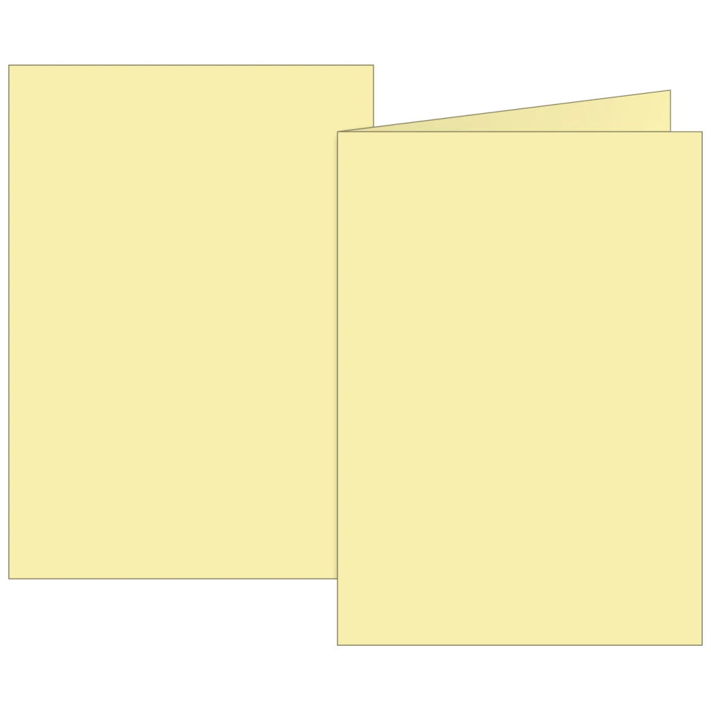 Klappkarten Universalpapier | A6, 105×150 mm, 160 g/m², hellgelb, 10 Stück