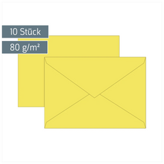 Briefumschläge Universalpapier | C5, 80 g/m², gelb, 10 Stück