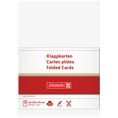 Klappkarten Universalpapier | B6, 225 g/m², weiß, 10 Stück