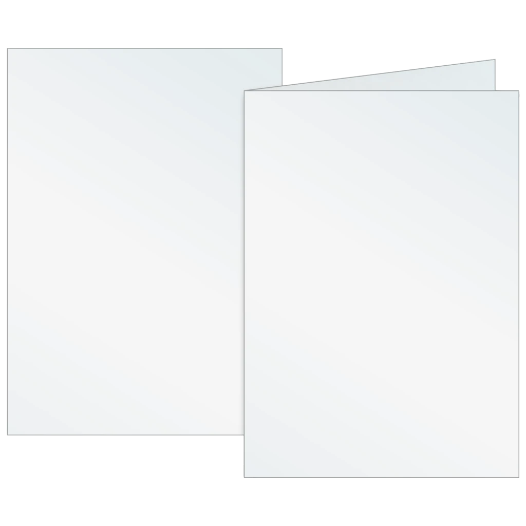 Klappkarten Universalpapier | B6, 225 g/m², perlweiß, 10 Stück