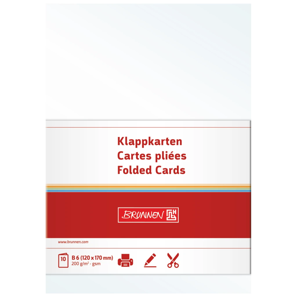 Klappkarten Universalpapier | B6, 225 g/m², perlweiß, 10 Stück